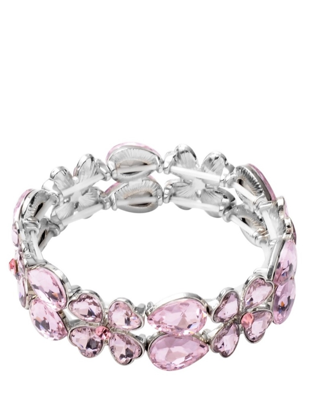 Pink Austrian Crystal Stretch Bracelet